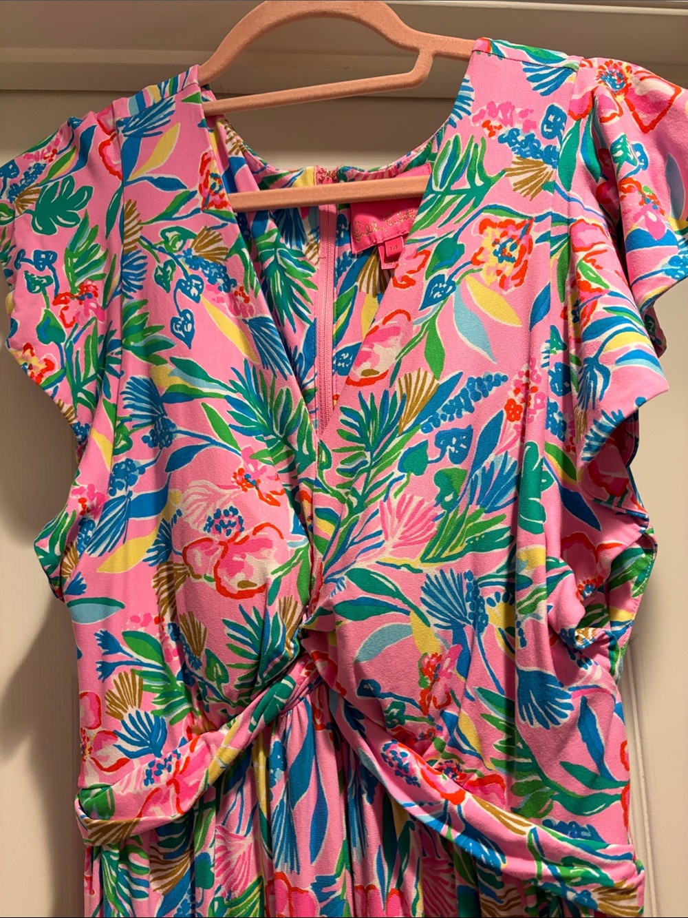 Lily Pulitzer Pink Tropical Floral Maxi Dress - Picture 4 of 4